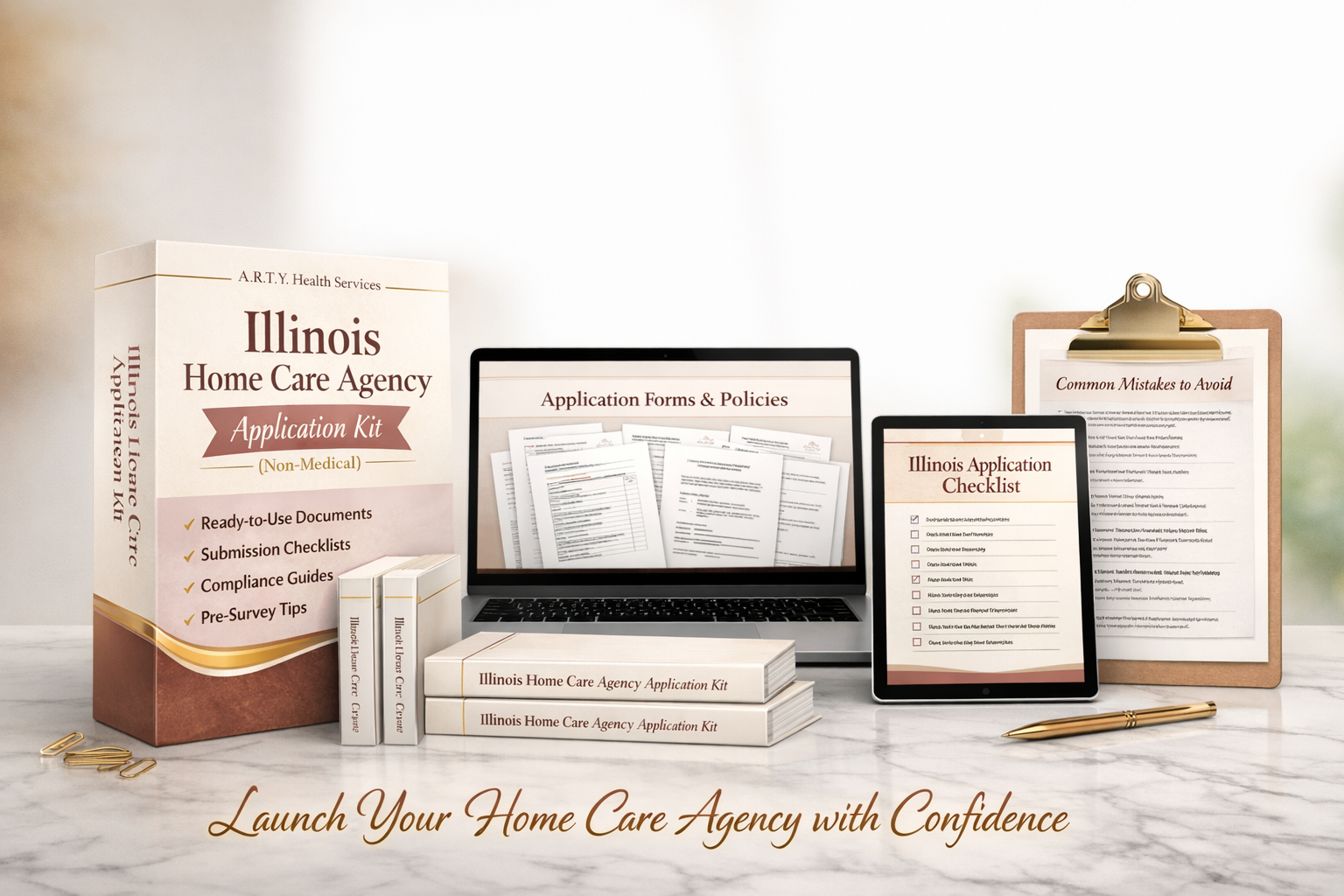 Illinois Home Care Agency Application Kit (Non-Medical) – DIY Compliance Documents